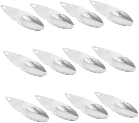 BEBEMOKO Ensemble De 12 Éplucheurs De Fruits en Acier Inoxydable Cuillère À Kiwis Dentelée Outil De Coupe De Fruits