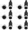 eMagTech 6 St¨¹cke 5 Pin DIN Stecker Buchse Adapter L?Ten Panel Montieren f¨¹r Digitale Ausr¨¹Stung Video Signale Chassis