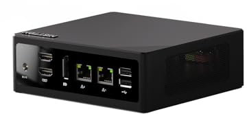 HISTTON Mini Computer N150, 8GB DDR5 RAM 256GB NVMe SSD, WiFi5, BT4.2, Triple Display 4K (2xHDMI + DP), Mini PC con 2 *RJ45 LAN, Supporto TPM 2.0, PXE, Mini Desktop Computer Windows 11 Pro