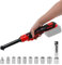 Llave de trinquete inalámbrica extendida, trinquete eléctrico de 3/8 pulgadas para batería Milwaukee de 18 V con velocidad variable, 320 PRM 80 N.m (sin batería) (con accesorios)