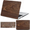 FFBOFFC Coque Rigide Compatible pour MacBook Pro 15 Pouces avec Écran Retina 2015 2014 2013 2012 Version Modèle A1398, Plastique Étui Dure Housse & Couvercle du Clavier, Grain de Bois de Noyer