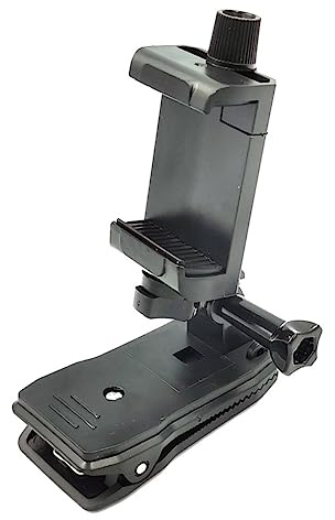 Housoutil Rucksackgurthalterung aus Abs mit Einfacher Installation 360° Drehbarer Kamera Rucksackclip für Sportkamera und Handy zum Wandern und Unterwegs