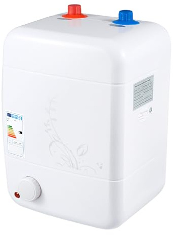 KiwiHood Chauffe-eau électrique 1500 W - 8 l - Mini chauffe-eau sous table - Chauffage rapide en environ 15 minutes - Température réglable de 30 à 65 °C - Montage mural avec protection d'eau IPX4