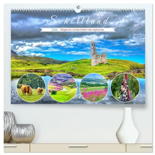 Schottland - Magische Landschaften der Highlands (hochwertiger Premium Wandkalender 2026 DIN A2 quer), Kunstdruck in Hochglanz: Verzauberte ... Kalender für Naturliebhaber (CALVENDO Natur)