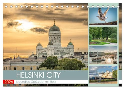 HELSINKI CITY (Tischkalender 2026 DIN A5 quer), CALVENDO Monatskalender: Helsinki, die finnische Metropole. (CALVENDO Orte)