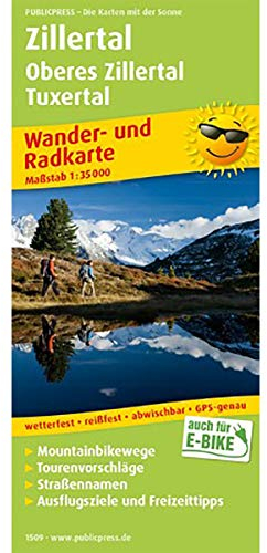 Zillertal - Oberes Zillertal, Tuxertal: Wander- und Radkarte mit Ausflugszielen & Freizeittipps, wetterfest, reißfest, abwischbar, GPS-genau. 1:35000 (Wander- und Radkarte: WuRK)
