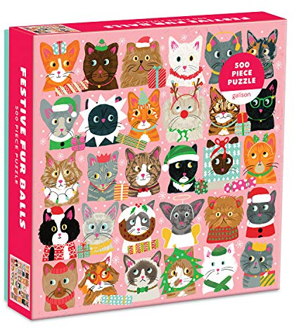 Festive Furballs 500 Piece Puzzle