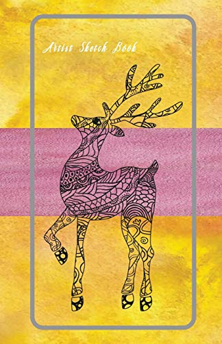 Artist Sketchbook Journal: Blank Paper Pad Drawing, Doodling, Sketching Design to Creative Artist or Improving Drawing Skills for Children, Kid, Adult or Business: The Reindeer Mandala Theme