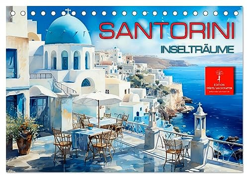 Santorini Inselträume (Tischkalender 2026 DIN A5 quer), CALVENDO Monatskalender: Santorini, die schönste Insel Griechenlands. (CALVENDO Natur)