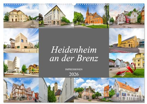 Heidenheim an der Brenz Impressionen (Wandkalender 2026 DIN A2 quer), CALVENDO Monatskalender: Stimmungsvolle Bilder einer wunderschönen Stadt (CALVENDO Orte)