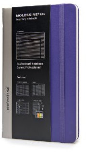 Moleskine Pro Collection Notebook Professionale da Ufficio, Taccuino di Carta per Appunti e Note da Lavoro, Copertina Rigida, Colore Viola Brillante, Large 13 x 21 cm, 240 Pagine