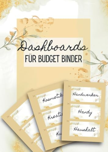 Dashboards für Budget Binder A6- Farbige Vorlagen zum Ausschneiden.: 101 Kategorien zum Ausschneiden+ 13 Blanko Dashboard Budget Deckblätter. Perfekt ... die Budget Planner Challenge/Umschlagmethode.