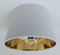 ArG Lighting Empire Lampenschirm, 25,4 cm, Schwarz / Weiß, goldfarbenes Innenfutter, handgefertigt, Tischlampe (weiß)