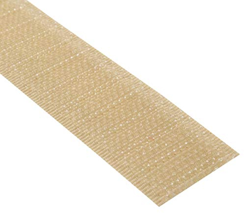 KLEBESHOP24 KLETTBAND ZUM NÄHEN | HAKENBAND ODER FLAUSCHBAND | Farbe, Breite & Länge wählbar/Hakenband, 20 mm x 3 m, beige