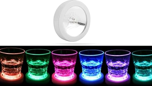 1 Pièce sous-Verres Lumineux Dessou de Verre à LED Coaster Set Ustensiles pour Bar et Vin (#3)