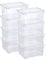 Grizzly Kleine Aufbewahrungsbox mit Deckel, 1,7 L transparente Box, 8er Set, belüftet, stapelbar, ideale Organizer-Boxen mit Belüftung