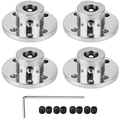 4Pcs Flange Coupling Connector, Rigid Guide Model Coupler Accessory, Shaft Axis Fittings for DIY RC Model Motors (8mm)