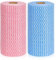 JEBBLAS J Cloths On a Roll Reusable Cleaning Cloth Dish Cloth Dish Towels All Purpose Cloths for Kitchen, Pack of 2 Roll, 200 Pcs Per Roll, Blue and Red