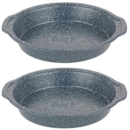 Russell Hobbs COMBO-5442 26cm Cake Tin – Set of 2 Non-Stick Round Baking Pan, Cheesecake Tin with Carry Handles, Carbon Steel Bakeware, PFOA Free, Oven Safe up to 220°C, Easy to Clean, Twin Pack