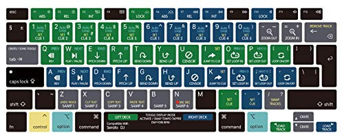 MMDW Serato DJ Shortcut Hotkeys Keyboard Cover A2179 Silicone Skin Keyboard Protector for MacBook Air 13 inch with Touch ID A2337 M1 Chip European Layout