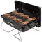 Duke Grills Omaha Go Anywhere Barbecue à charbon portable avec couvercle – Mini barbecue de table pour camping, bateau, hayon, barbecue – Design en acier robuste – Pieds pliables – 6 hamburgers, 4