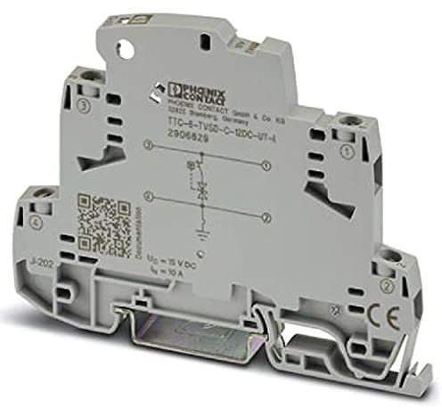PHOENIX CONTACT TTC-6-TVSD-C-12DC-UT-I Überspannungs-Feinschutz mit Integrierter Statusanzeige für eine Signalader mit Geerdetem Bezugspotenzial