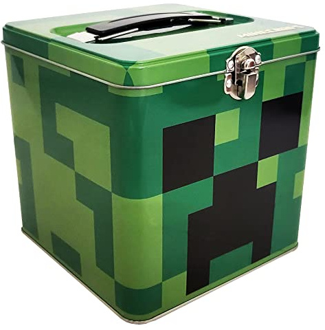 The Tin Box Company Minecraft XL Storage Tin with Handle, Minecraft