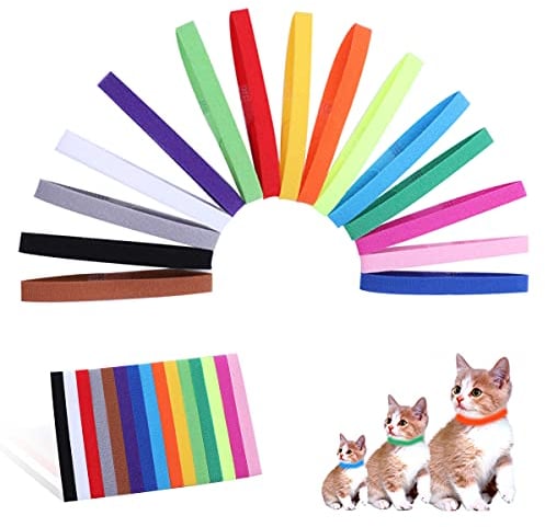 Welpen ID Halsbänder Welpenhalsbänder Einstellbar Welpenhalsband Mehrfarbiges Nylon Halsband Hund Klein Hündchen Identification Hundemarken für Neugeborener Welpen Kitten Haustier, 15 Farben