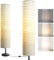 Floor Lamp Tall Lamps for Living Room, 3 Levels Brightness Paper Floor Lamp, Modern Lamp with White Fabric Shade, 116cm Floor Lamps Modern for Bedroom and Office Reading Lighting (White)