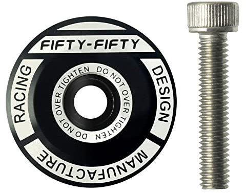 FIFTY-FIFTY Bike Headset Top Cap with Bolts, 1-1/8 Stem Top Cap with Bolt for MTB, Road Bike