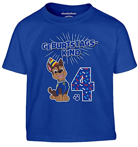 Geburtstagskind 4 Jahre Geburtstag Chase Zuma Rubble Rocky Marshall Kinder Jungen T-Shirt