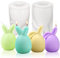 2 Stücke Ostern Kaninchen Silikonform,3D Osterhase Kerzenformen Seifenform,Kerzenform Kerze Silikonform Ohren Hase,Ohren Hase Kaninchen für DIY Seife,Sojawachs Kerzen,Ostergeschenke