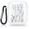 Newseego Custodia per Airpods 1/2 per Ragazze Donne, Cover Trasparente per Airpods 1/2 TPU Morbido Design Fiori con Portachiavi Custodia Protettiva Antiurto Antipolvere per Airpods 1/2 -Fiori 1
