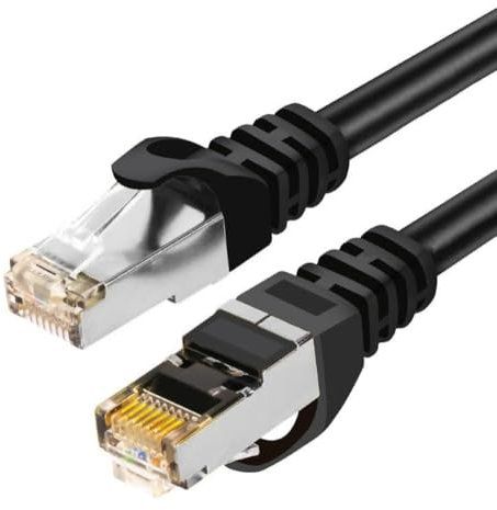 iCables Cat7 Ethernet Cable - High-Speed shielded CAT 7 Gigabit RJ45 LAN Patch Cord - 10Gbps 600Mhz/s FTP POE - Compatible with Router, Modem, Smart TV, PC & Laptop PS5, PS4, Switch Modem and more