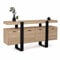 IDMarket - Sideboard 160 cm Phoenix XXL 4 Türen Holz und Schwarz