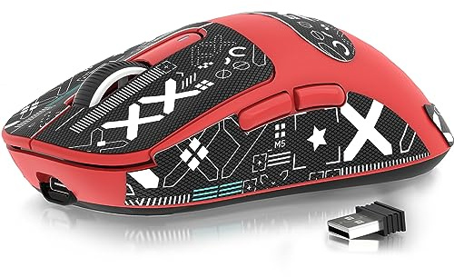 ATTACK SHARK X3 49g Superlight Maus mit Klebeband, PixArt PAW3395 Gaming-Sensor, BT/2,4G Kabellose/Kabelgebundene Gaming-Maus, 6 DPI 26000, 200 Stunden Akku, Büromäuse für Win11/Xbox/PS/Mac