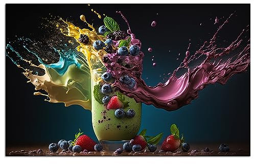 DECLINA, Dibond Bild, Wandbild, Druck auf Aluminium, Dekobild, Alu-Art-Déco-Obstbild, 50 x 30 cm