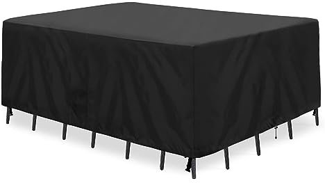 LSYALUCK Garden Furniture Covers Waterproof, Garden Table Cover Square, Patio Table Cover, Large Garden Furniture Covers, Patio Furniture Cover, Outdoor Table Covers, 600D Oxford Fabric 300x250x90cm