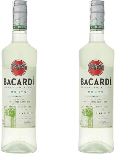 Bacardi Mojito ron PreMezclado, 700ml (Paquete de 2)