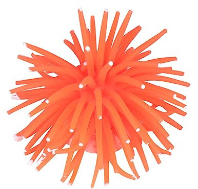 Yardwe Simulation Coral Decoration for Fish Tank Orange Underwater Ornament for Aquarium Landscaping Enhances Visual Appeal and Provides Hiding Spots for Fish and Reptiles