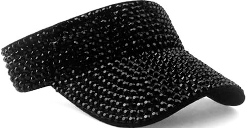 YeeHeen Women Bling Rhinestones Sun Hat Sport Visor Caps Black