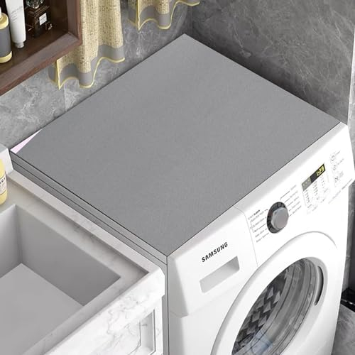 Forhome - Funda para lavadora, funda para frigorífico, funda para lavadora, 60 x 60 cm, funda multifuncional para secadora de ropa y lavadora antipolvo, color gris