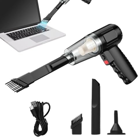 Aspiradora de Mano, Aspiradora de Mano Inalámbrica, USB Recargable Portátil Ligera, Mini Aspiradora de Auto, Limpieza para Pelo de Mascotas, Automóvil, Hogar, Oficina, Cocina