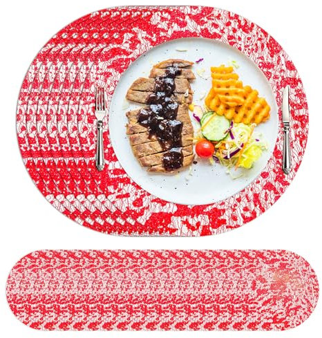 Set di 100 Tovagliette Usa e Getta, 33 cm, Rotonde, in Rete Metallica Pressata per Matrimoni, Feste di Compleanno, Tavolo da Pranzo