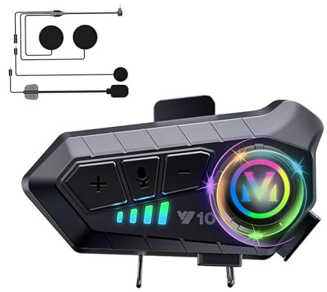 Motorcycle Helmet Speakers, Motorcycle helmet bluetooth Music Sharing Double Noise Cancellation Helmet Headphone Strong Bass,Waterproof Headphone Speakers Compatible All Helmets,1000mAh(2-in-1 label)