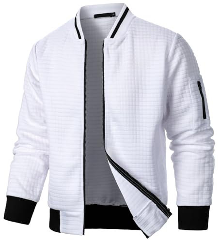 ZRYAZQ Bombers Homme Veste Moto Homme Homologué Survetement Garcon Ensemble Jogging Homme Sweat Homme Sans Capuche Coupe Vent Homme IdéE Cadeau Homme Sweat Zippé Homme Combinaison De Travail Homme