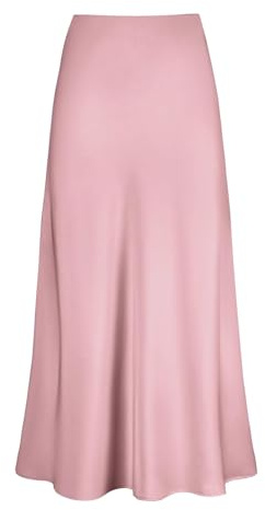 Röcke Damen Satinrock Lang Satin Rock Midi Rock Midi Satin Business Midirock Bleistiftrock Maxirock Long Skirt Satin Kleid