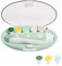Badabulle Lime à Ongle Electrique Bébé - 6 Embouts avec Différents Grains et 3 Recharges Inclus - Dès la Naissance et Pour Adulte - Silencieuse - Arrêt Automatique - Boîte de Transport Incluse