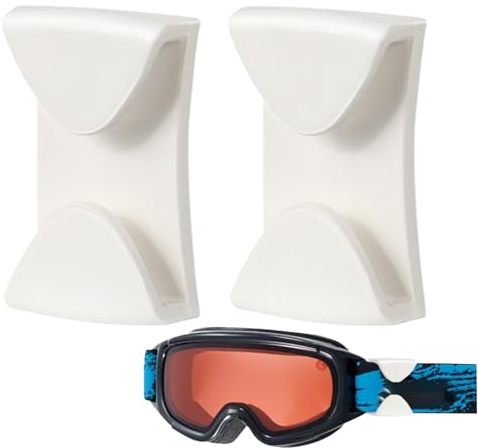 Aizuoni 2 Stück Skibrillen-Clips Für Ski Goggles, Ski Helm Skizubehör, Brillen Halter, Brillenband Zubehör, Clips Für Skibrillen,Skibrillen-Clips,Brillengriff Anti-Drop Brillenclips - Seitenschienen