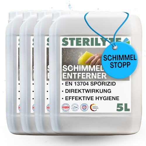 STERILYTE Schimmelentferner alkoholfrei – Registriertes Biozidprodukt gemäß BAuA Nr. N-113297 (4x 5 L)